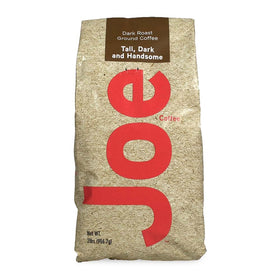 Joe Knows Coffee Dark Roast bag label showing premium beans for bold flavor