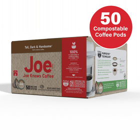 Joe Knows Coffee Tall Dark and Handsome pods pack ideal for busy routines