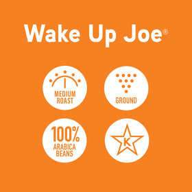 Wake Up Joe bag on the kitchen counter for everyday mornings.