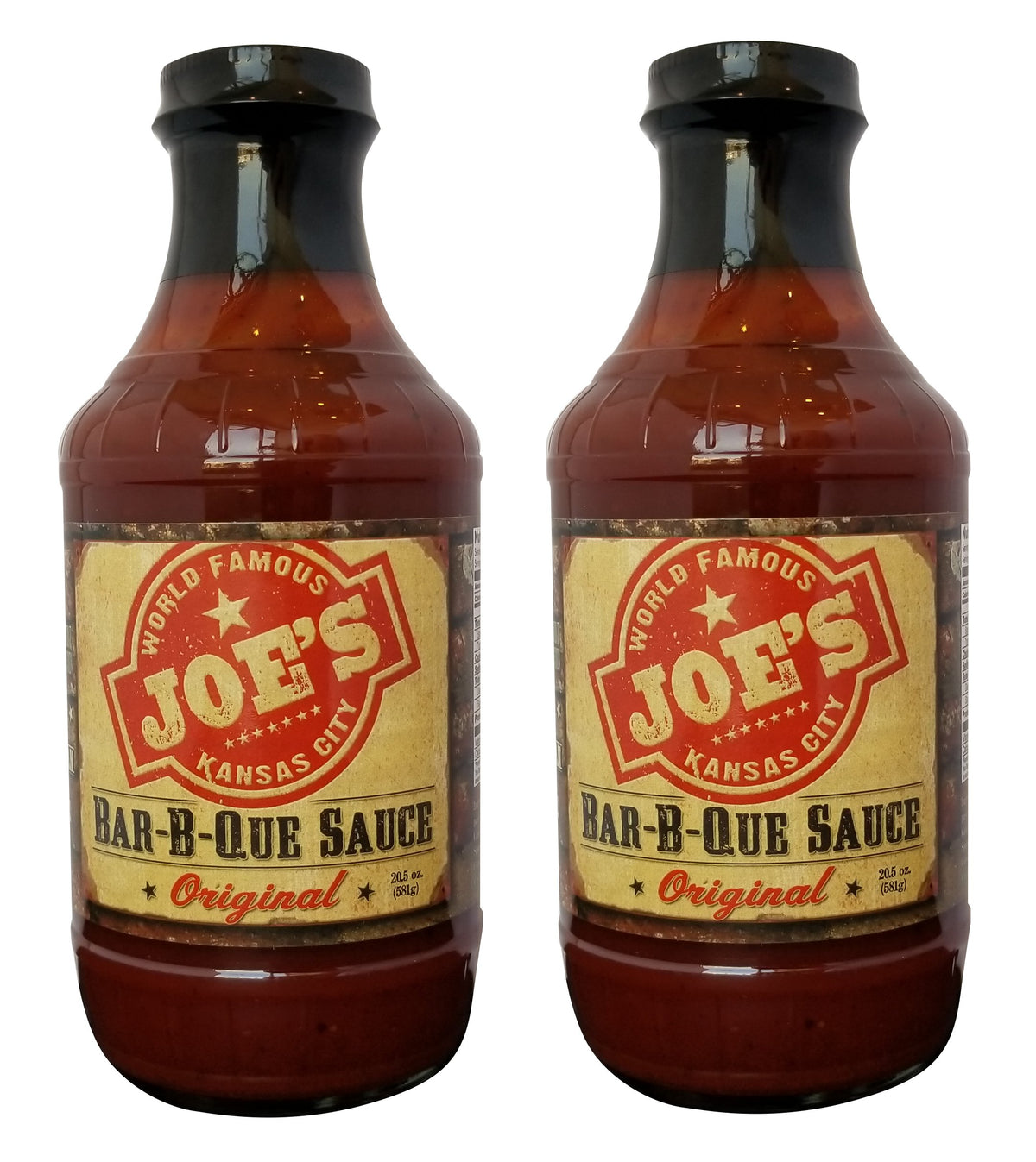 Joe's Kansas City BBQ Sauce bottle delivers a smoky glaze for grilled meats.