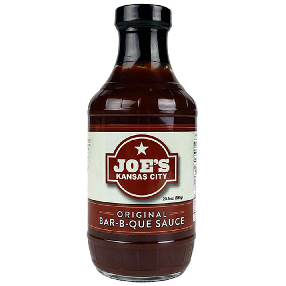 Joe's Kansas City Bbq sauce bottle pour for easy, mess-free serving.