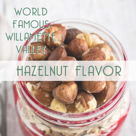 Organic hazelnut flavor elements from Joe’s Syrup used in bottles