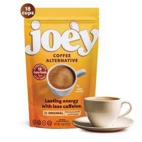 Joey Mushroom Coffee Alternative kitchen scene highlights vegan, gluten-free choice.