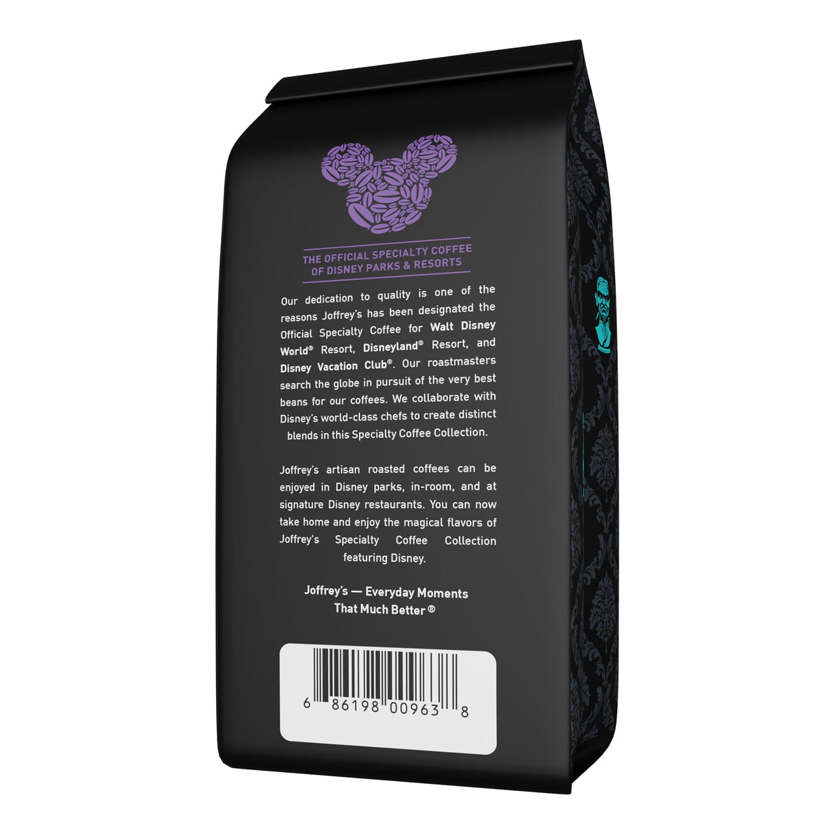 Joffrey’s Haunted Mansion Foolish Mocha Brew ground bag ideal for drip or pour-over brewing.