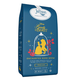 Joffrey's Enchanted Rose Brew packshot shows premium Arabica for a smooth morning