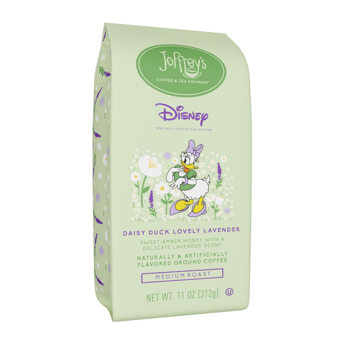 Joffrey’s Disney Daisy Duck Lovely Lavender packaging, a gift-ready Disney coffee moment