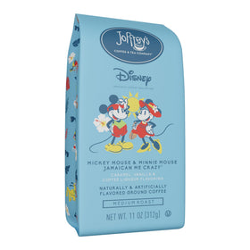 Joffreys Disney Mickey Mouse Jamaica Me Crazy ground coffee 11oz bag with rich caramel vanilla aroma