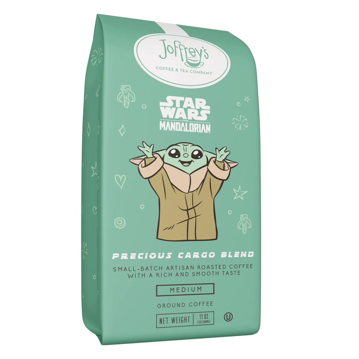 Joffrey's Mandalorian Precious Cargo Blend ground coffee enhances mornings with rich, smooth flavor.