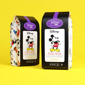 Aromas rise from Joffrey's Mickey Mouse Classic Blend, inviting a cozy morning ritual.