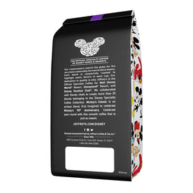 Joffrey's Mickey Mouse Classic Blend coffee beans show ethical sourcing and rich aroma.