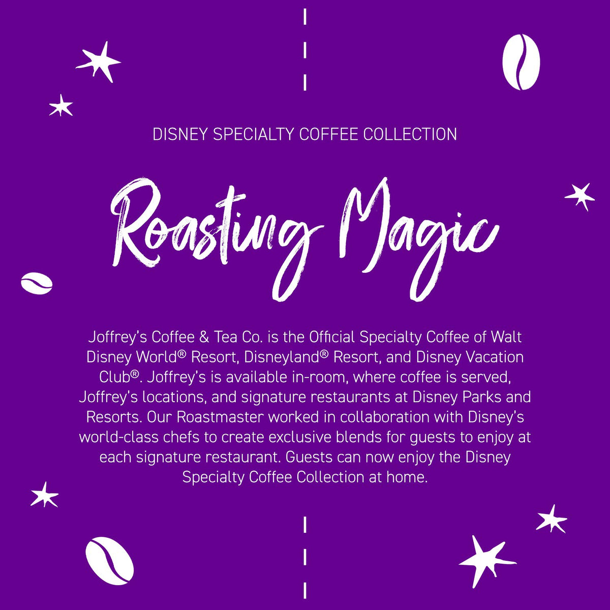 Exclusive packaging of Joffrey's Mickey Mouse Classic Blend inspires magical moments at home.