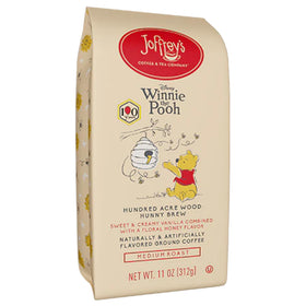 Joffrey's Winnie the Pooh Hunny Brew cup with creamy vanilla aroma for a comforting morning.