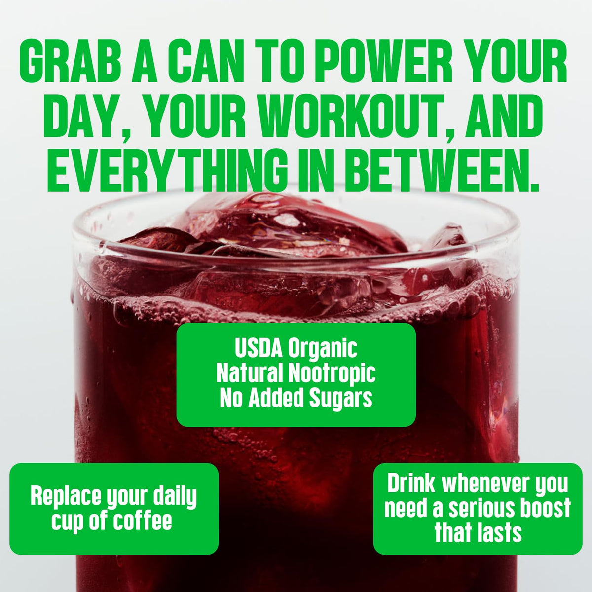 Chilled Joggy Cherry Lime in a glass for pre-workout refreshment