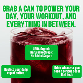 Chilled Joggy Cherry Lime in a glass for pre-workout refreshment