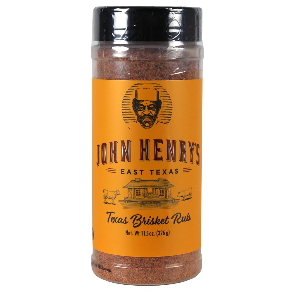 John Henry's Texas Brisket Rub bottle boosts flavor and juiciness.