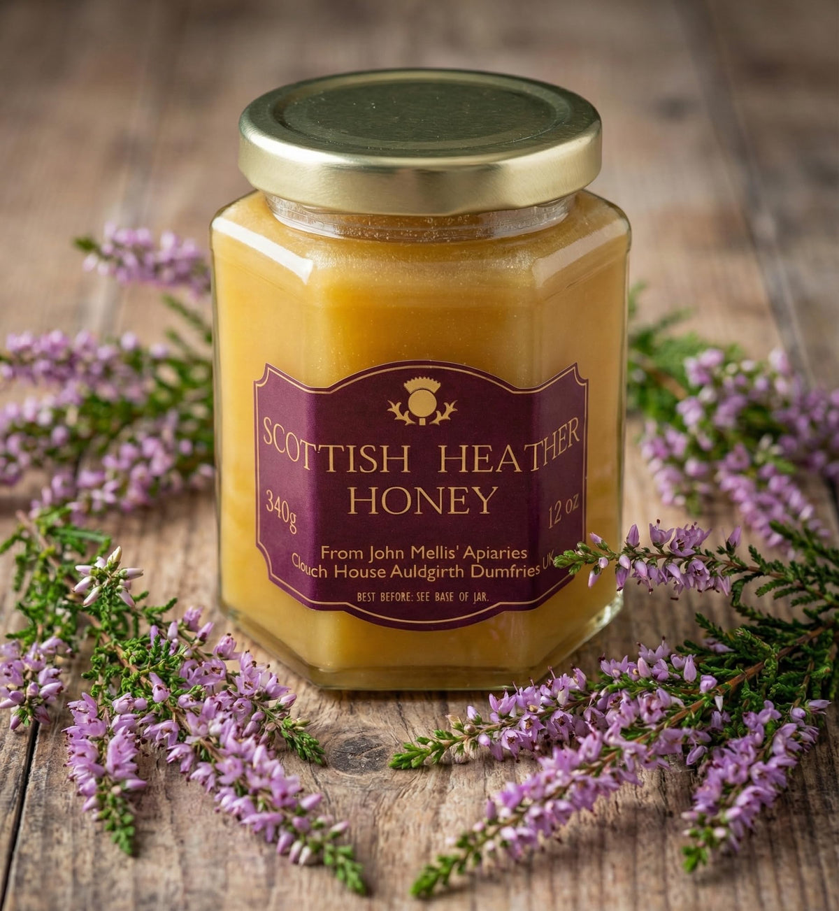 John Mellis Apiaries Dumfries hives photo suggests terroir-driven sweetness.