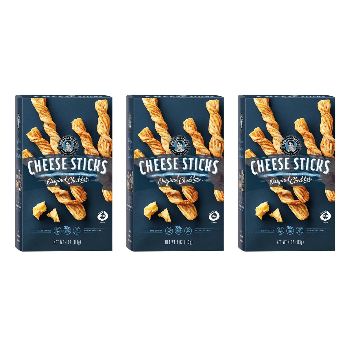 John Wm Macy's CheeseSticks Original Twist for on-the-go snacking with a crispy bite