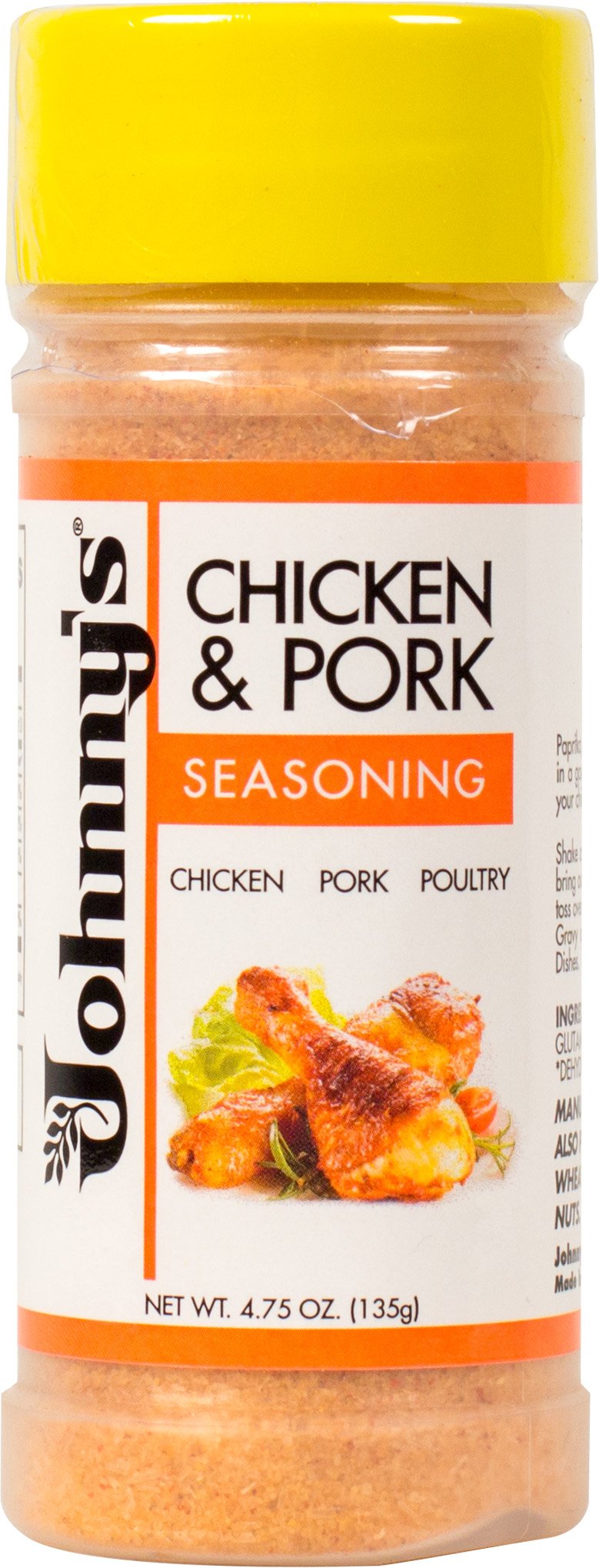 Johnny's Chicken and Pork Seasoning bottle ready to boost flavor on chicken and pork