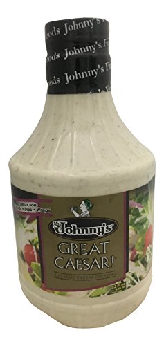 Johnny's Great Caesar Dressing 32oz bottle boosts Caesar salads with bold, zesty flavor.