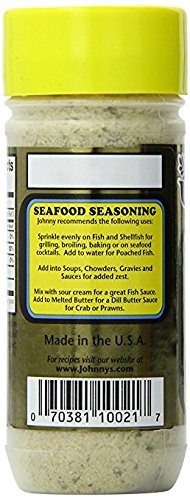 Johnny's Lemon Dill Seasoning dill butter sauce enhances crab and prawns.