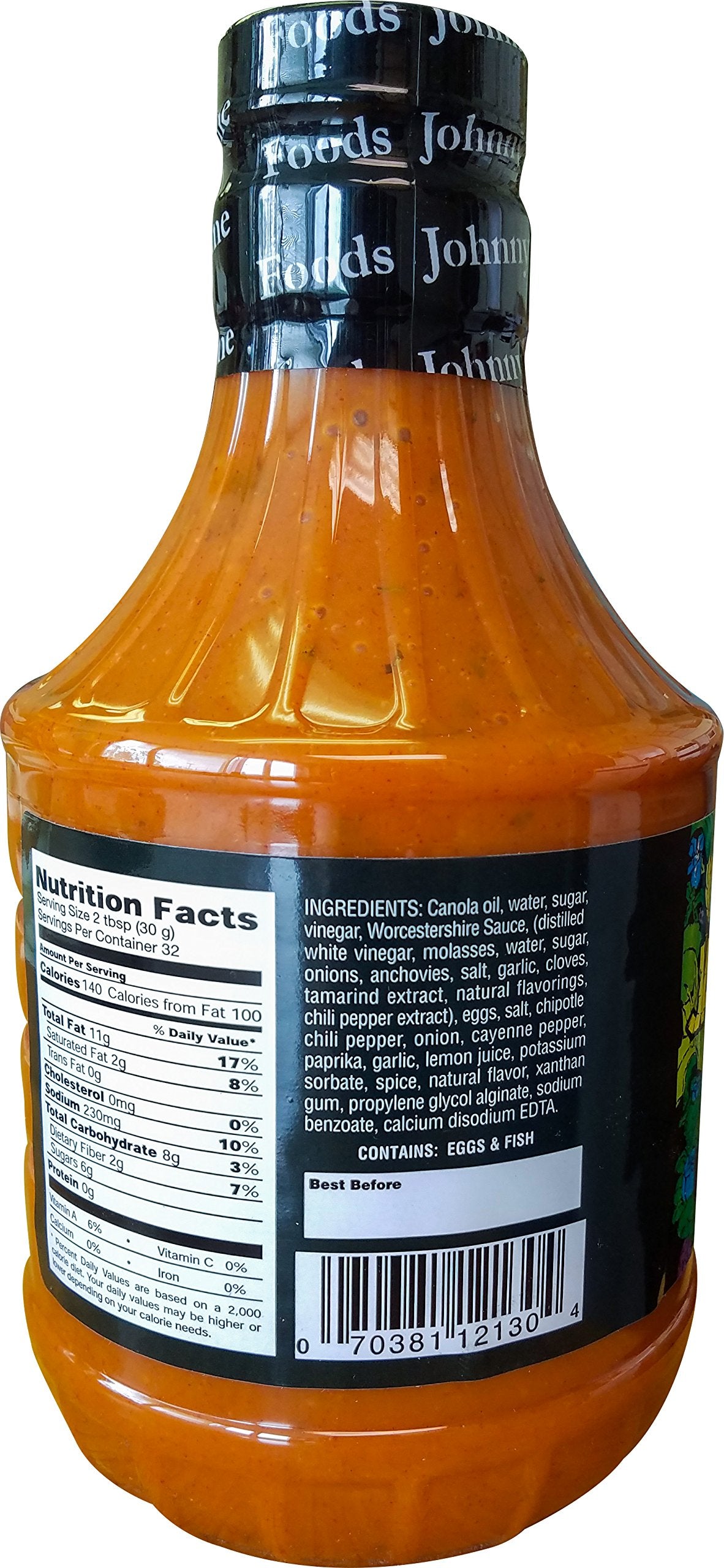 Johnny's Sweet Hot Crazy Dressing on a salad bowl adds color and flavor.