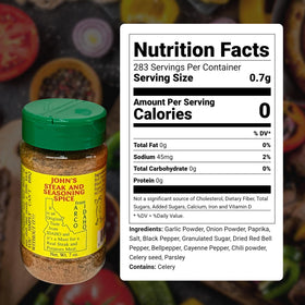 John’s seasoning on grilled meat delivers robust flavor and inviting aroma
