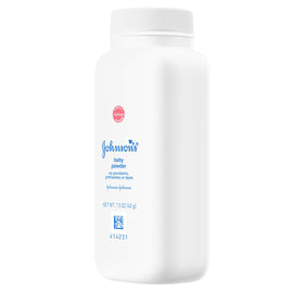 Johnson's Baby Powder with a soft texture for smooth skin application