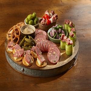 Diced Johnsonville Summer Sausage added to a fresh salad for protein