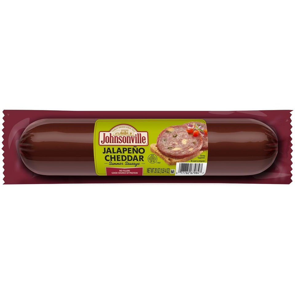 Johnsonville Jalapeno Cheddar Summer Sausage pack ready for quick appetizers and charcuterie