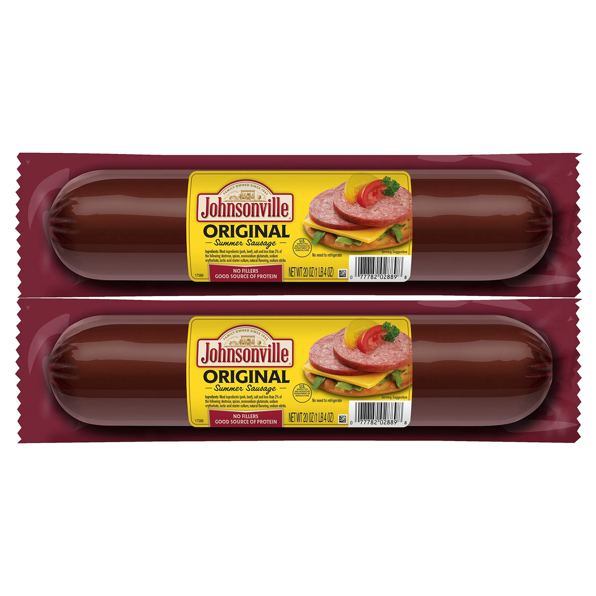 Johnsonville Original Summer Sausages pack 2x20oz ready for easy entertaining.