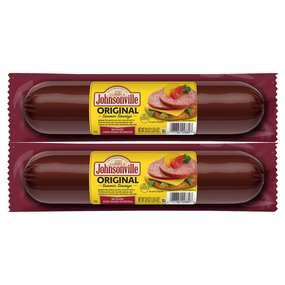 Johnsonville Original Summer Sausages pack 2x20oz ready for easy entertaining.