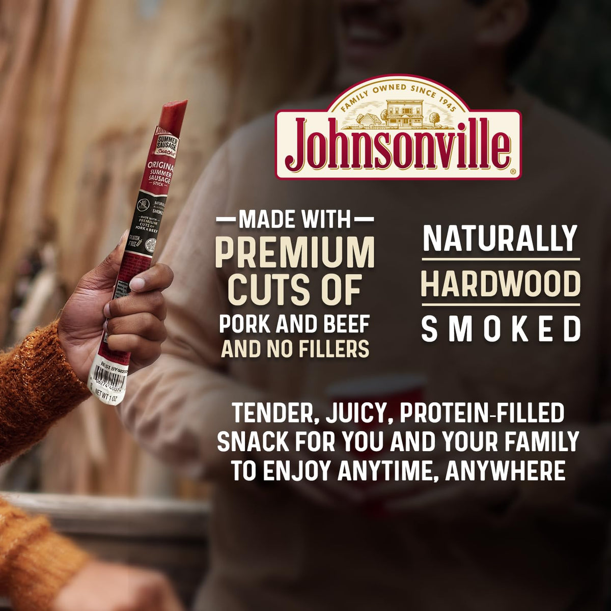 Johnsonville Summer Sausage Snack Sticks dairy-free gluten-free option for diverse diets.