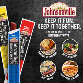 Johnsonville Summer Sausage Snack Sticks hardwood-smoked for richer taste.