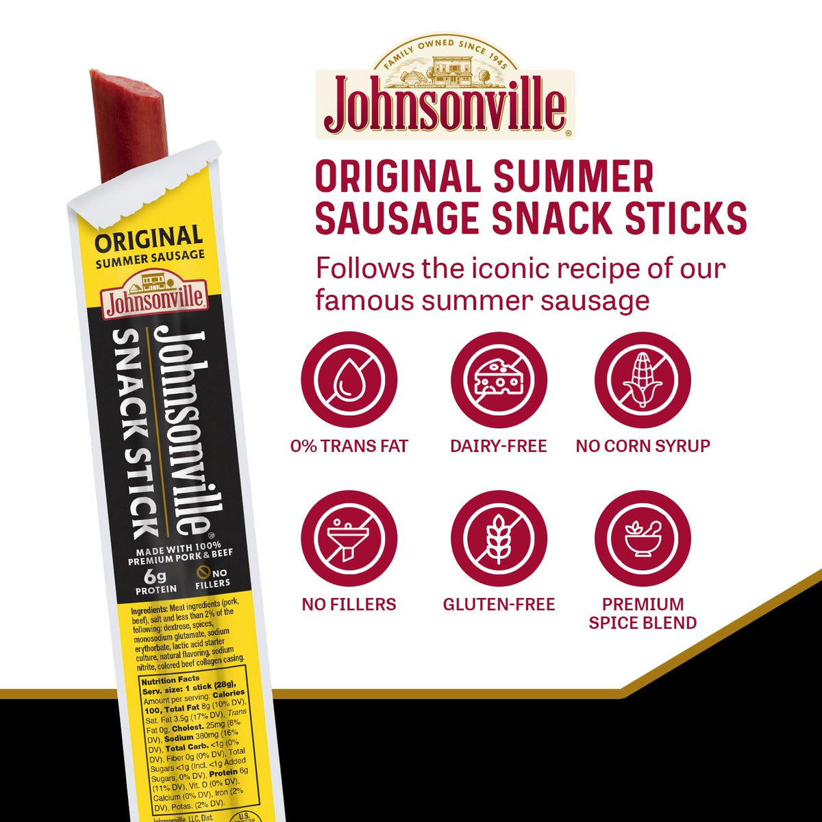 Johnsonville Summer Sausage Snack Sticks on the go for portable, protein-rich snacking.