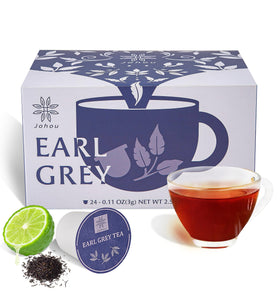 Johou Earl Grey pods box showcases premium Taiwan blend for refined daily moments