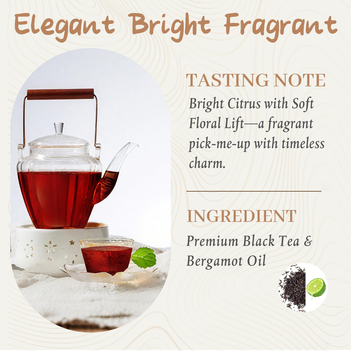 Johou Earl Grey tea pod with bergamot aroma enhances daytime calm