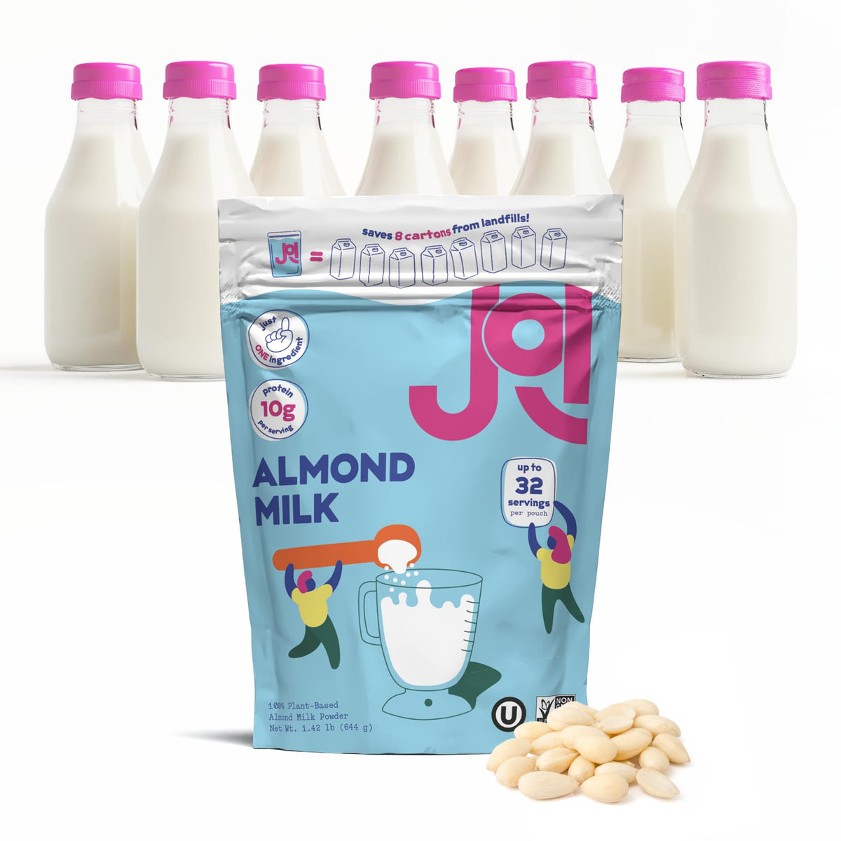 JOI almond milk powder used in baking for versatile dairy substitution.