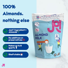 JOI almond milk powder mixed with cereal for dairy-free richness.