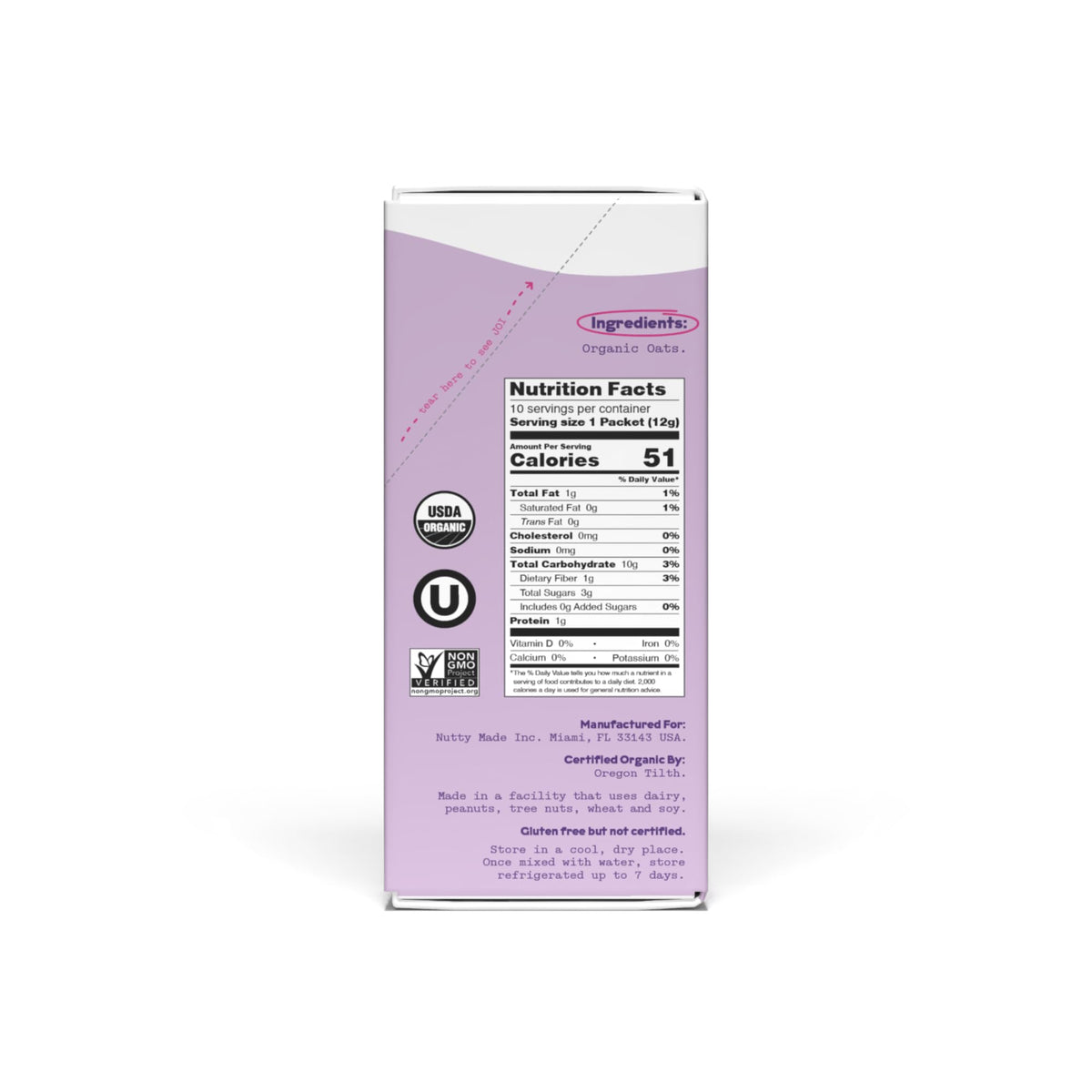 JOI oat milk powder packaging in biodegradable single-serve packaging.