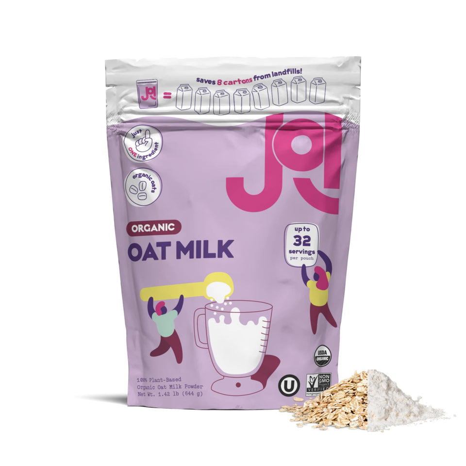 JOI Instant Oat Milk Powder pouch ready for quick, shelf-stable milk