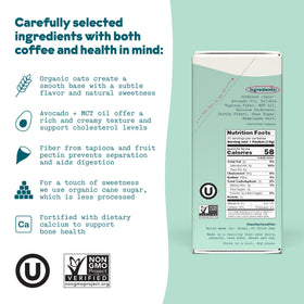 Frothed JOI creamer in latte for café-style foam and richness