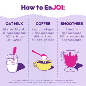 JOI oat milk powder used as dairy-free creamer in coffee
