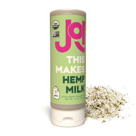 JOI organic hemp milk base bottle for dairy-free coffee and smoothies.