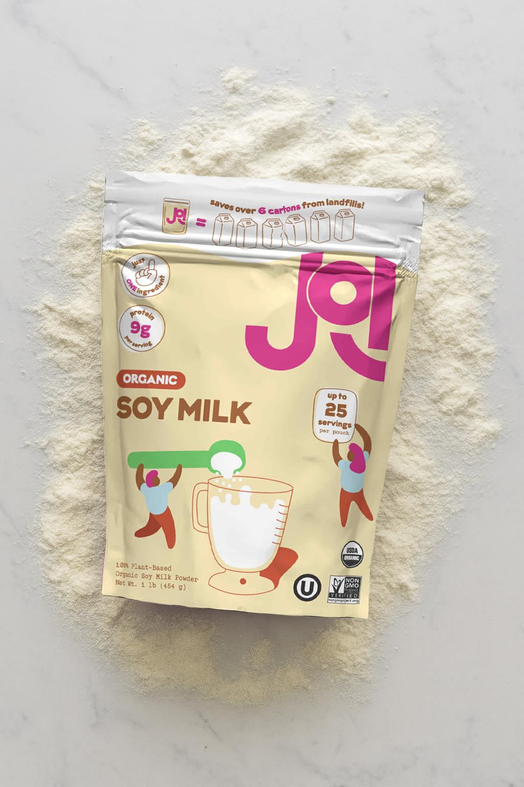 JOI powder in cereal offers a quick, nourishing non-dairy breakfast.