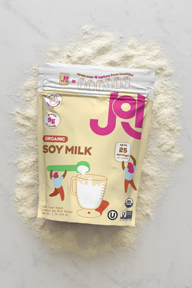 JOI powder in cereal offers a quick, nourishing non-dairy breakfast.