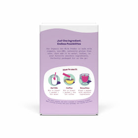 JOI oat milk powder enhances smoothies and shakes with plant-based creaminess.