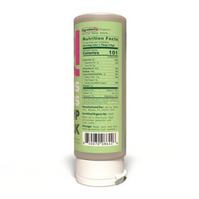 Closeup of JOI vegan, non-GMO, Kosher seal on label.