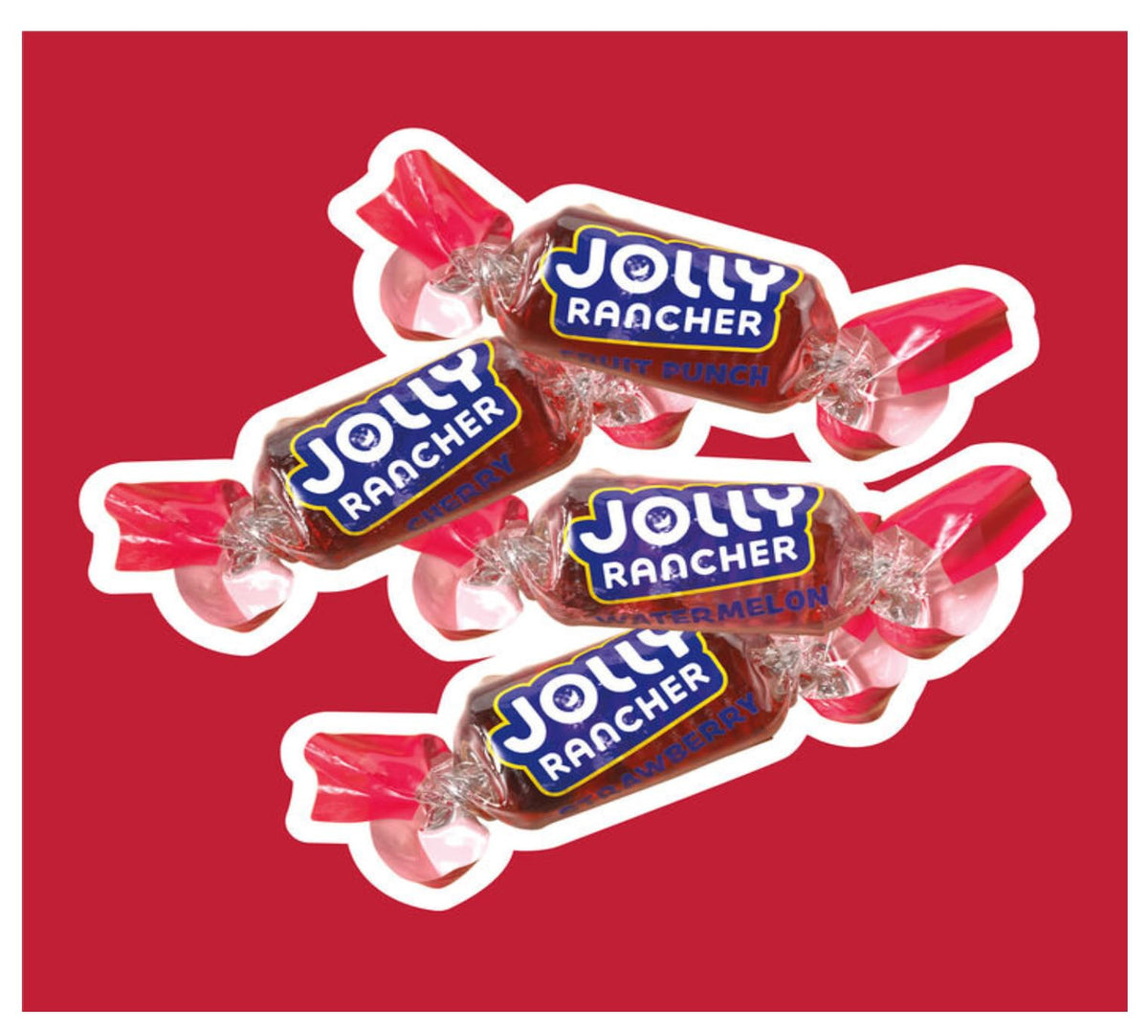 Jolly Rancher Awesome Reds in a candy bowl at a party.