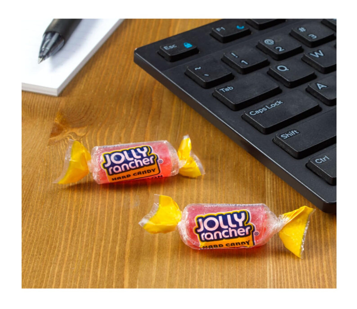 Jolly Rancher Strawberry red candy with bright, juicy taste.