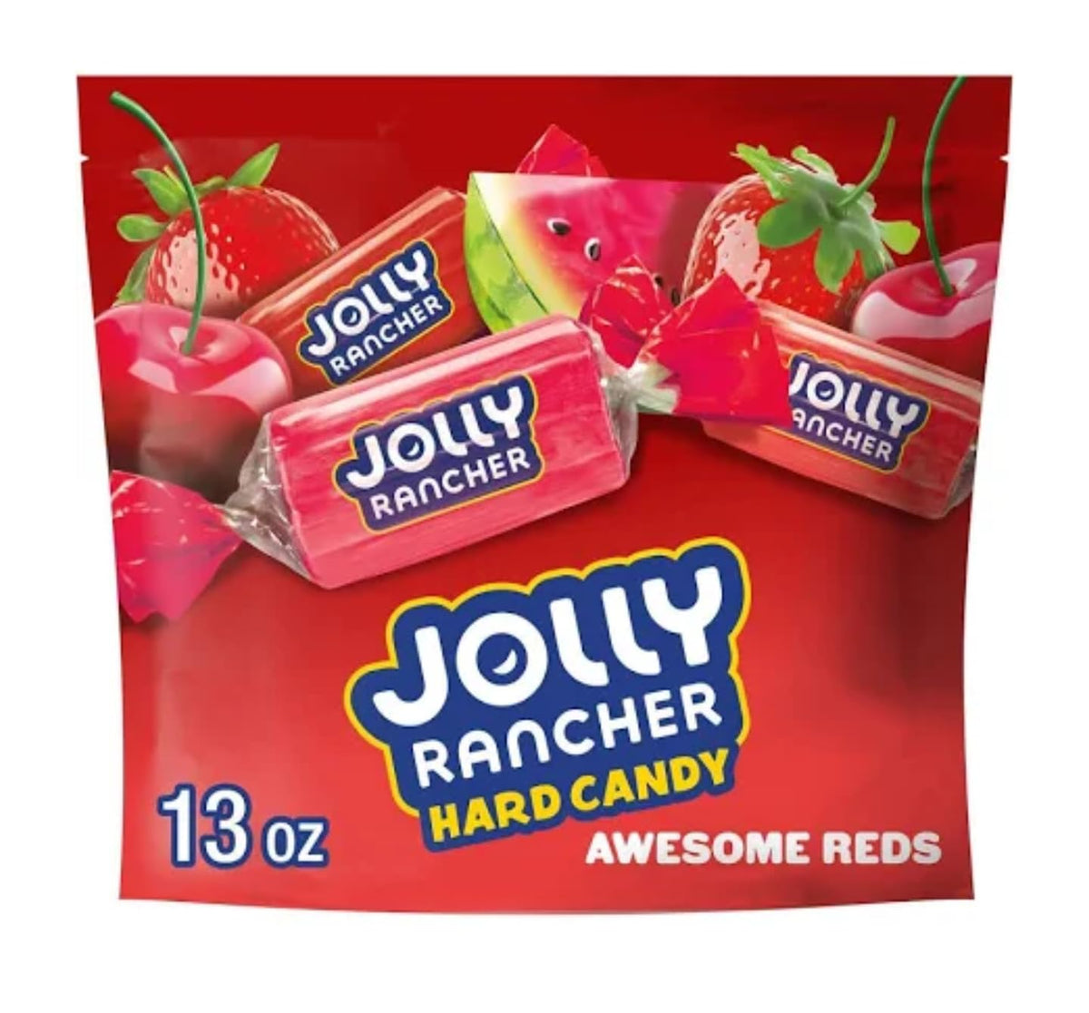 Jolly Rancher Awesome Reds Watermelon flavor for a fruity, bold bite.